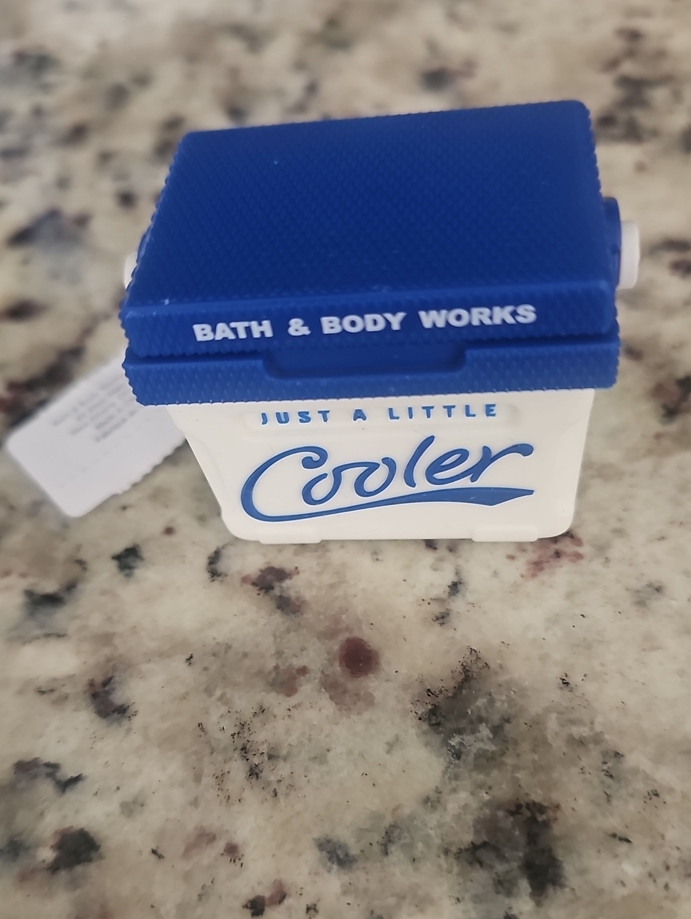 Bath & Body Works Blue and White Cooler Hand Sanitizer Holder